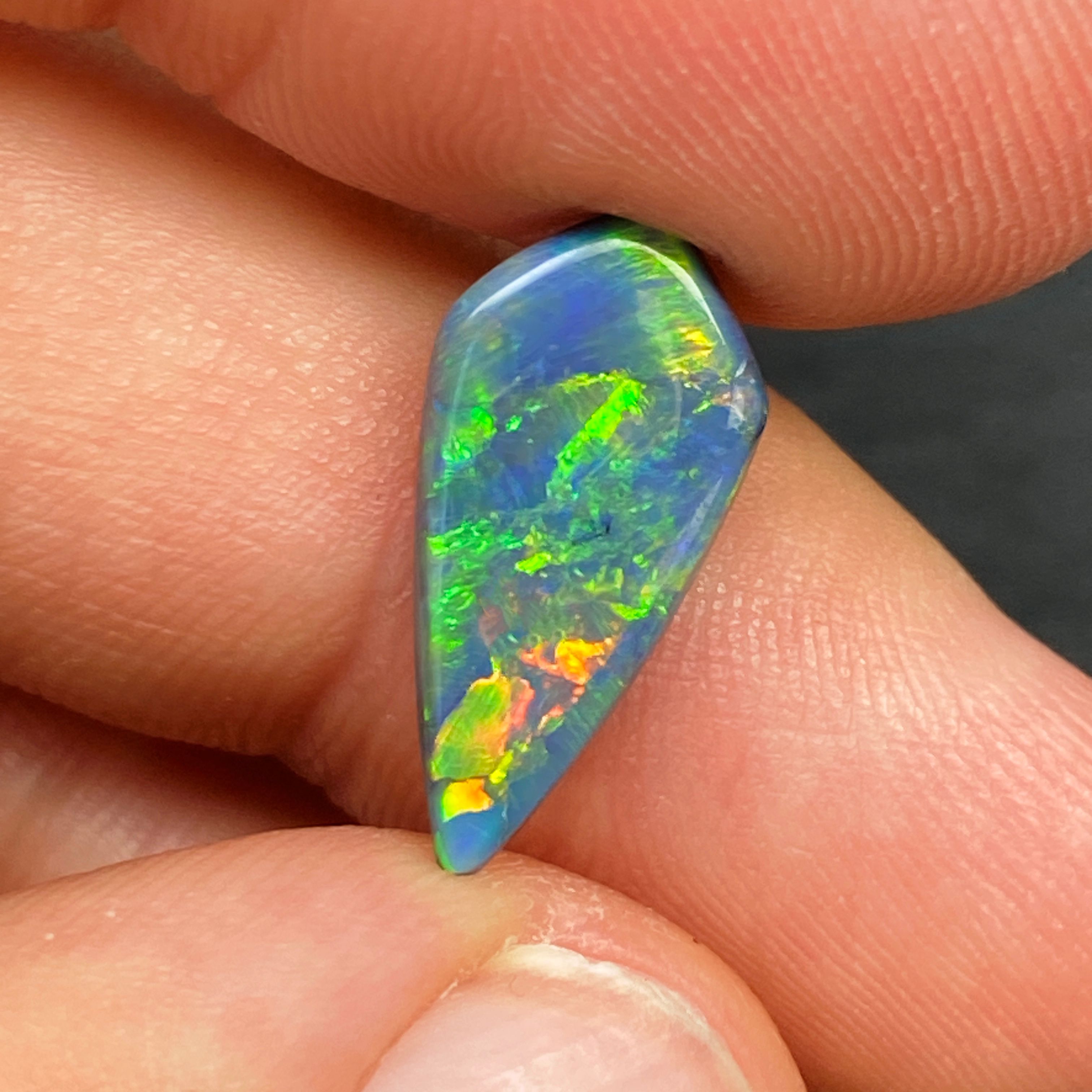 OPAL FACETED 2.9ct BLACK Black EC AUSTRALIA NONE
