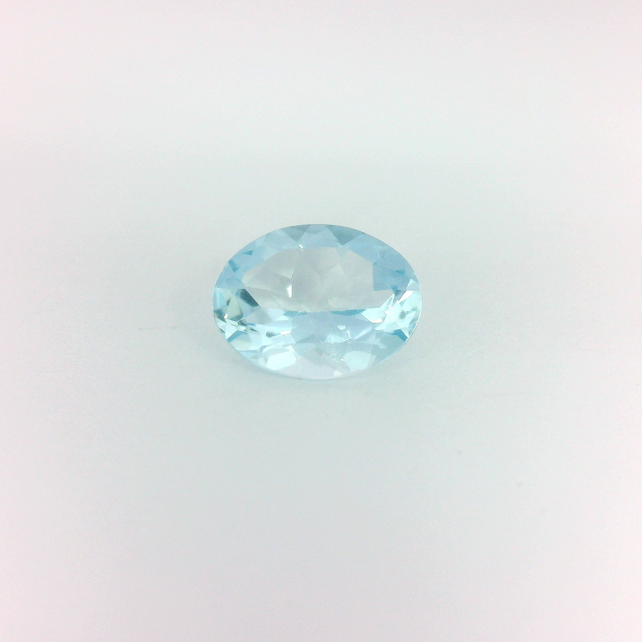 AQUAMARINE FACETED 0.95ct BLUE Light blue EC REST_OF_AFRICA HEATED