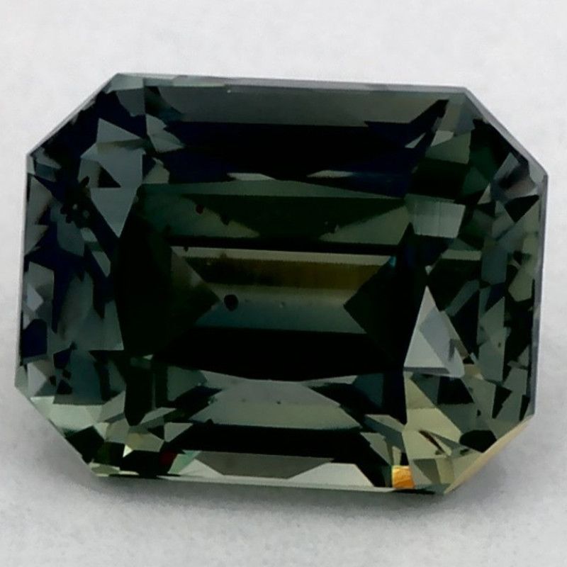 Szafir 1,03 ct, zielony, szlif ośmiokątny