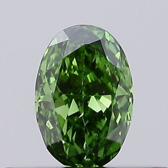 0.21 CT Fancy Vivid Green OVAL
