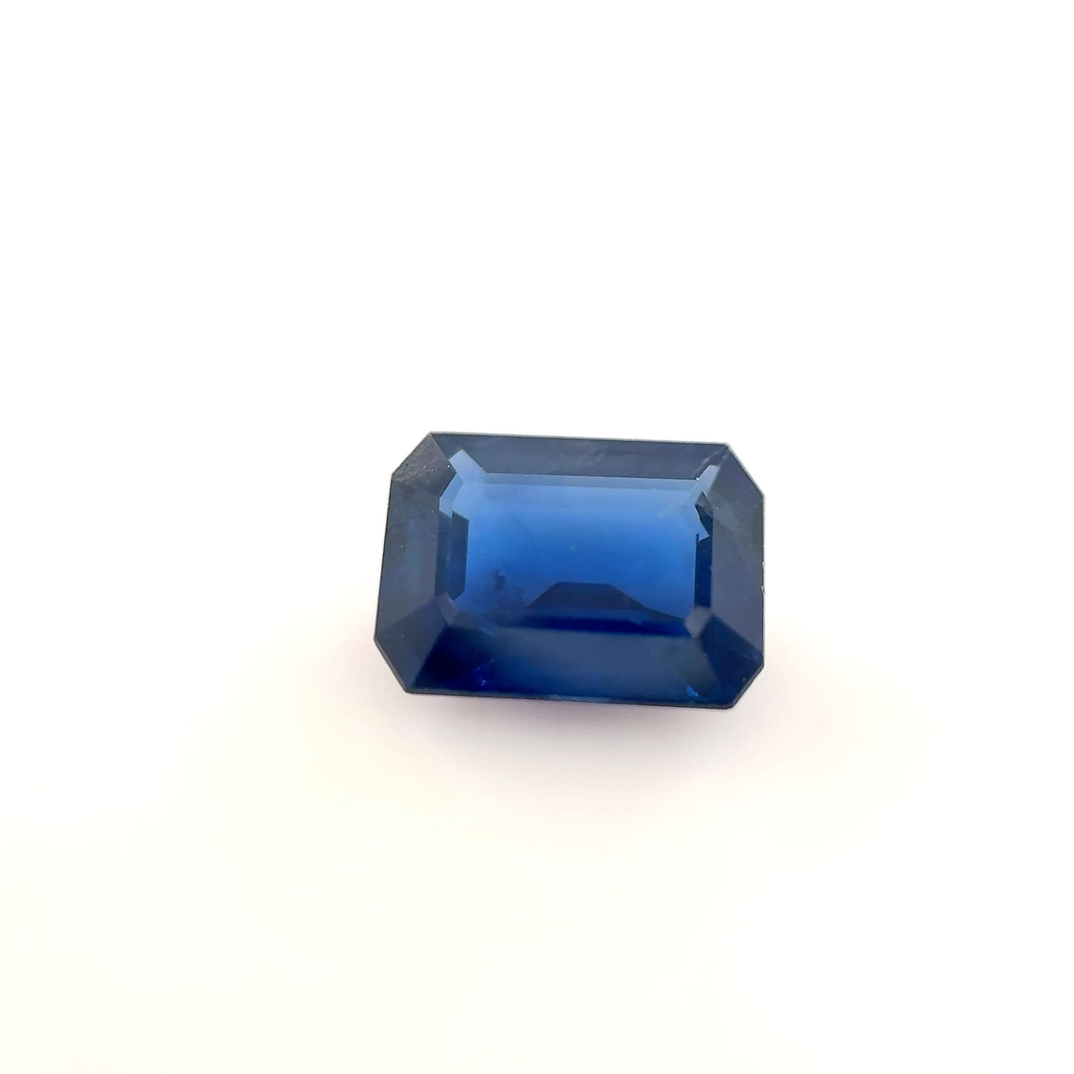 Szafir 1,06 ct, niebieski, szlif szmaragdowy