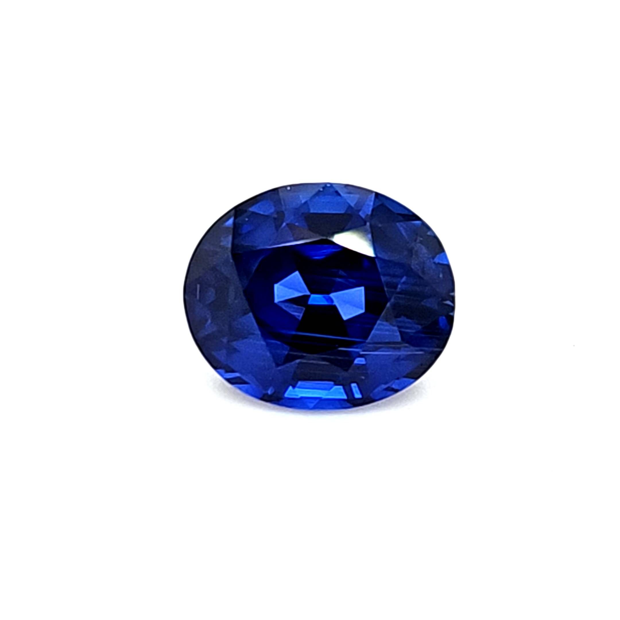SAPPHIRE FACETED 3.68ct BLUE Blue EC SRILANKA HEATED