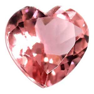 Turmalin 1,07 ct, różowy, szlif serce