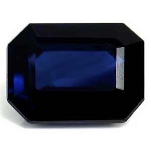 Szafir 1,25 ct, niebieski, szlif szmaragdowy