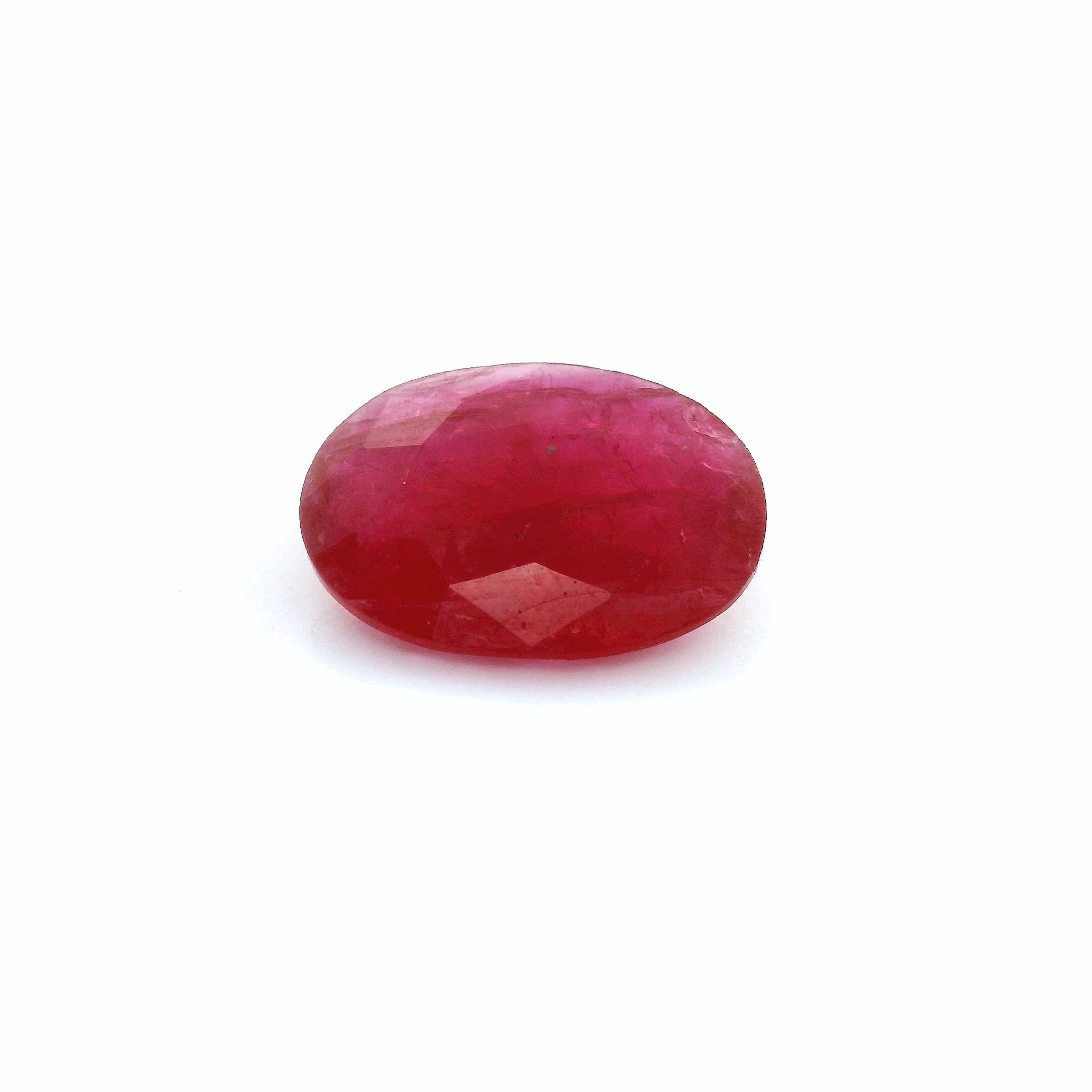 Rubin 2,24 ct, czerwony, szlif owalny