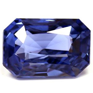 Szafir 3,48 ct, niebieski, szlif szmaragdowy