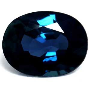 Szafir 1,33 ct, niebieski, szlif owalny