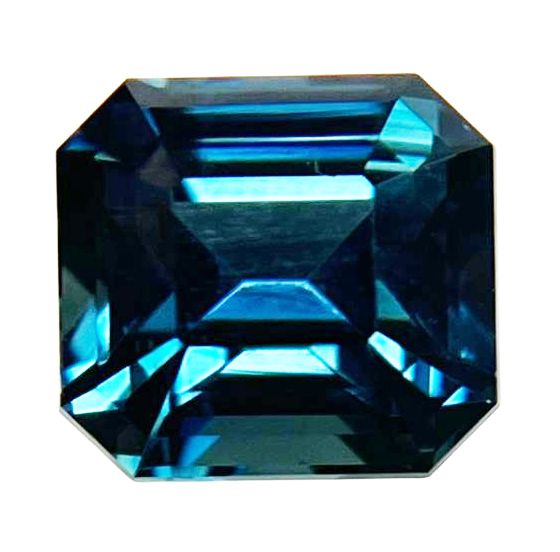 Szafir 2,53 ct, zielony, szlif szmaragdowy