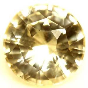 Szafir 1,14 ct, żółty, szlif okrągły