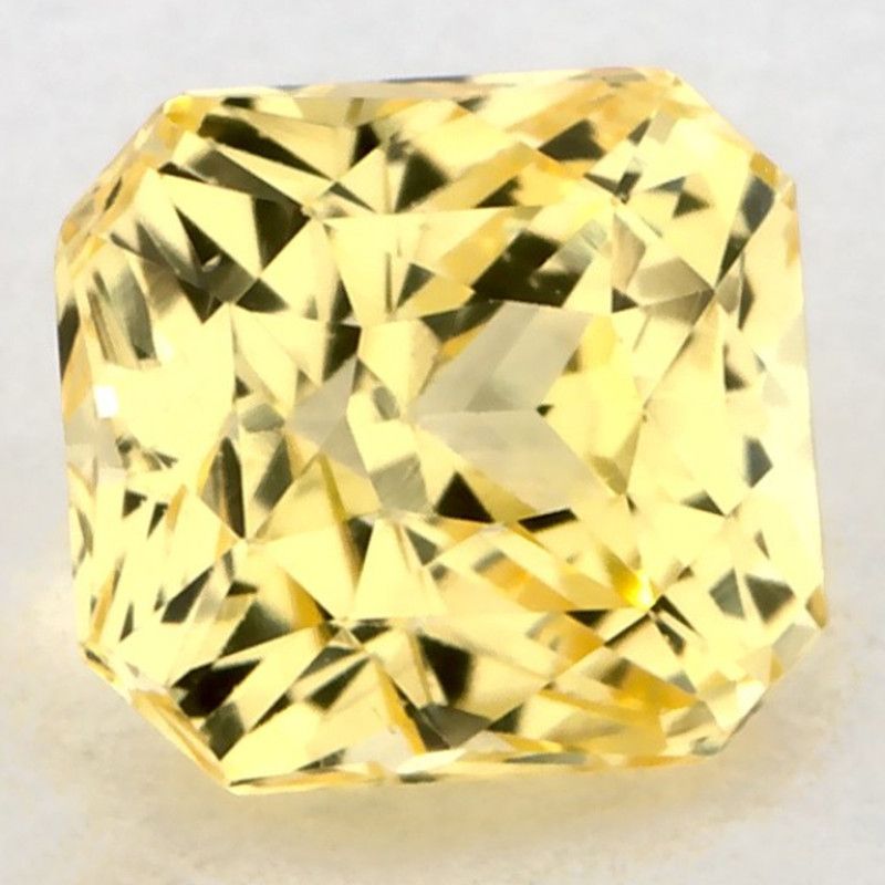 Szafir 1,08 ct, żółty, szlif radiant