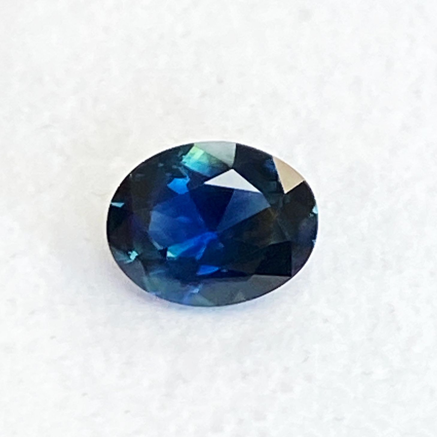 SAPPHIRE FACETED 1.45ct GREEN Blue Green EC UNITEDSTATES HEATED