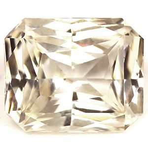 Szafir 1,76 ct, biały, szlif szmaragdowy