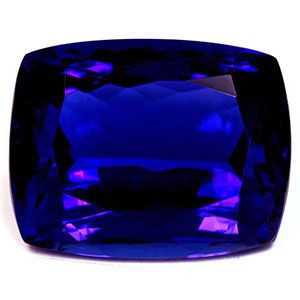 Tanzanit 50,62 ct, niebieski, szlif cushion