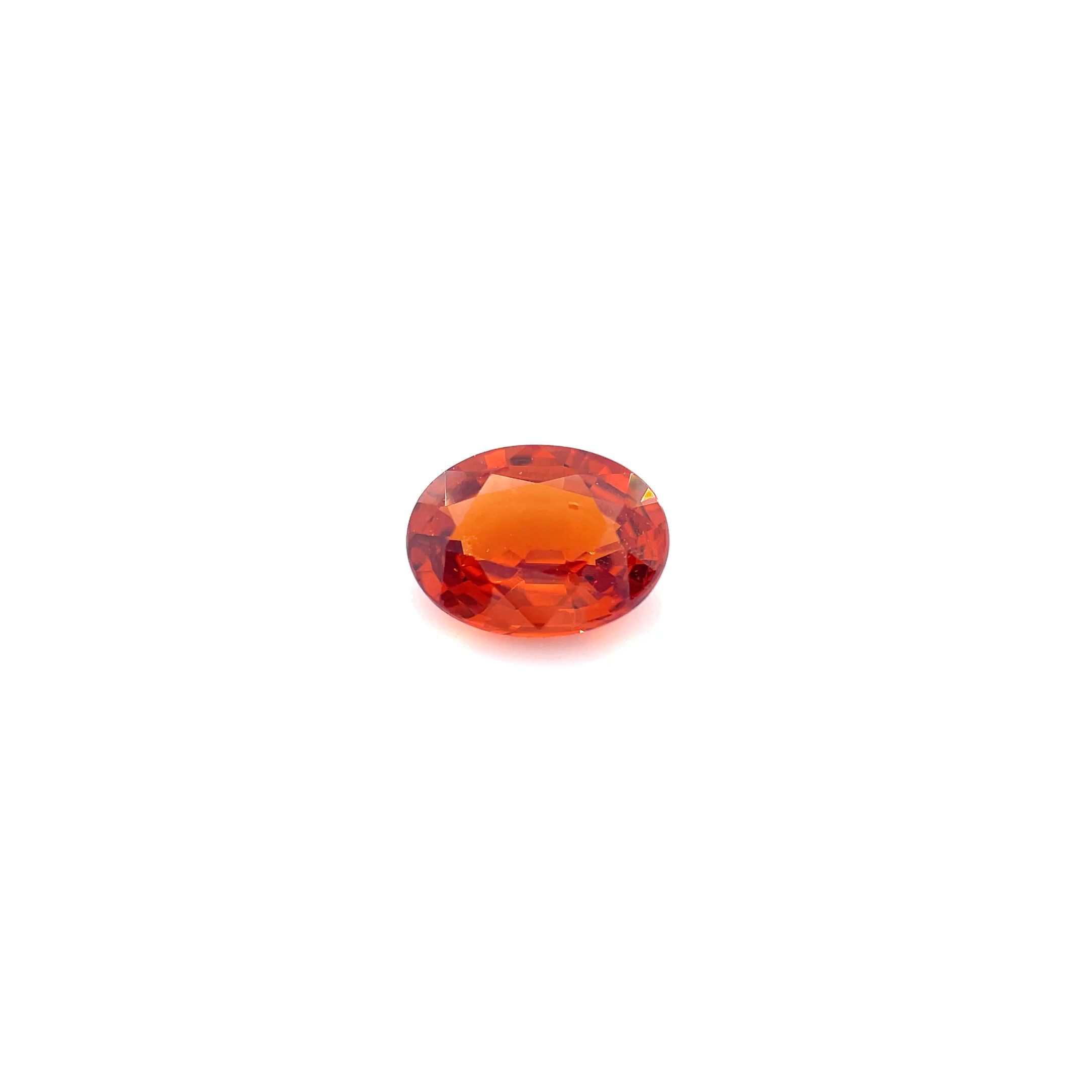 Granat 1,11 ct, pomarańczowy, szlif owalny