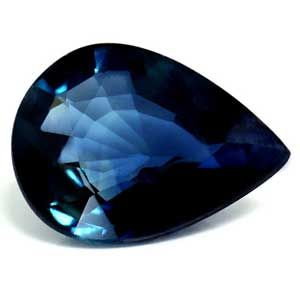 Szafir 1,10 ct, niebieski, szlif gruszka