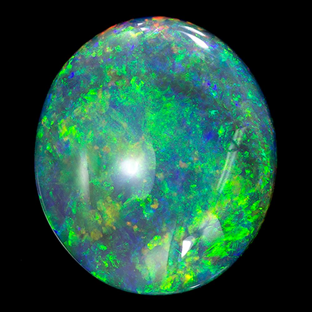 OPAL CABOCHON 4.57ct BLACK MI AUSTRALIA NONE