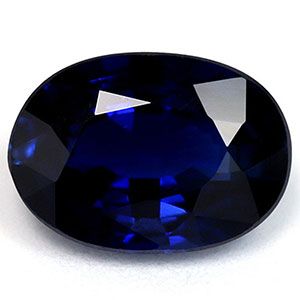 Szafir 1,07 ct, niebieski, szlif owalny