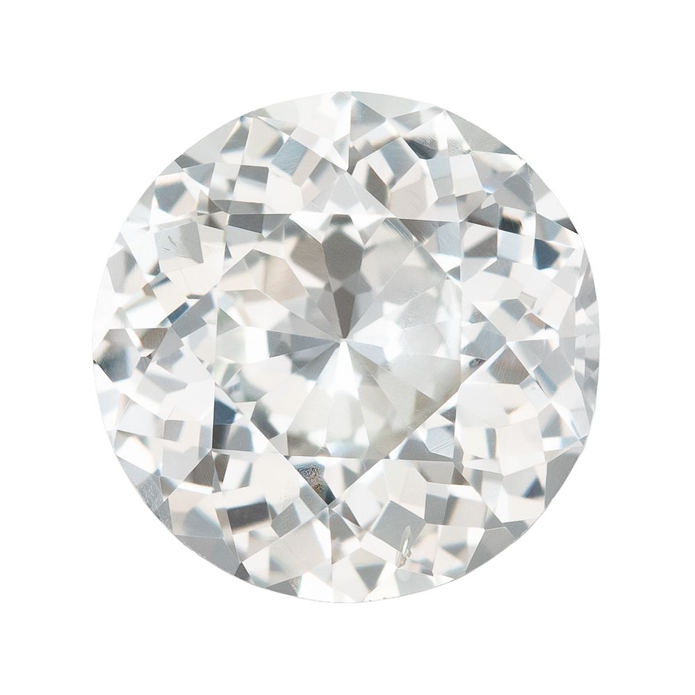 3.69 Carat White Round Sapphire