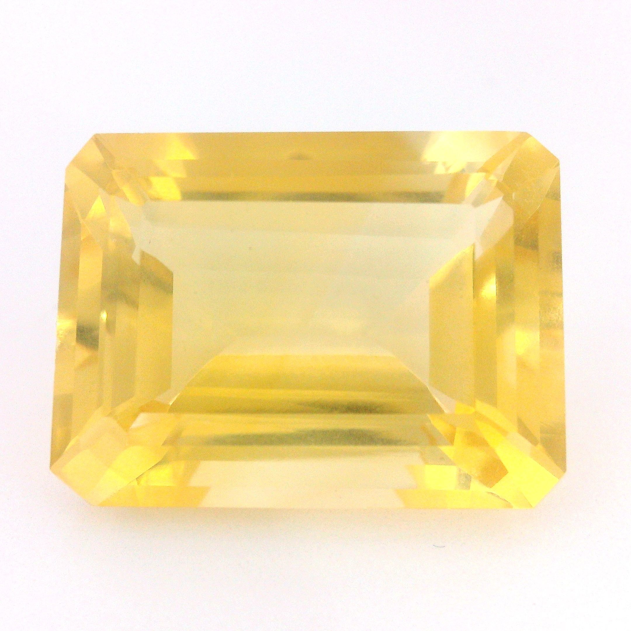 Cytryn 22,79 ct, żółty, szlif ośmiokątny