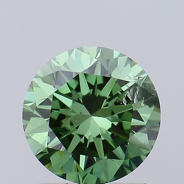 1.0 CT Fancy Light Green ROUND