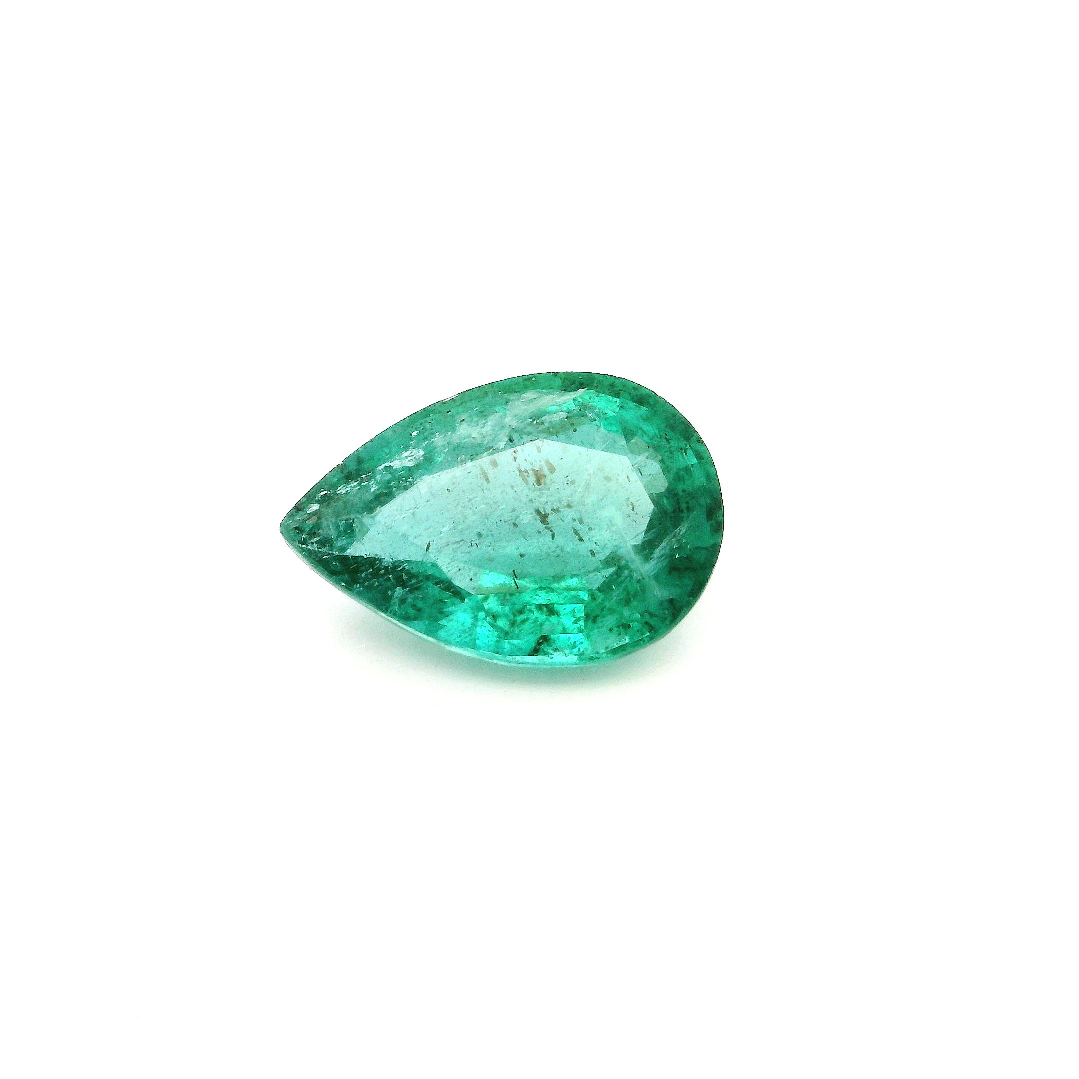 2.88 ct Pear Emerald