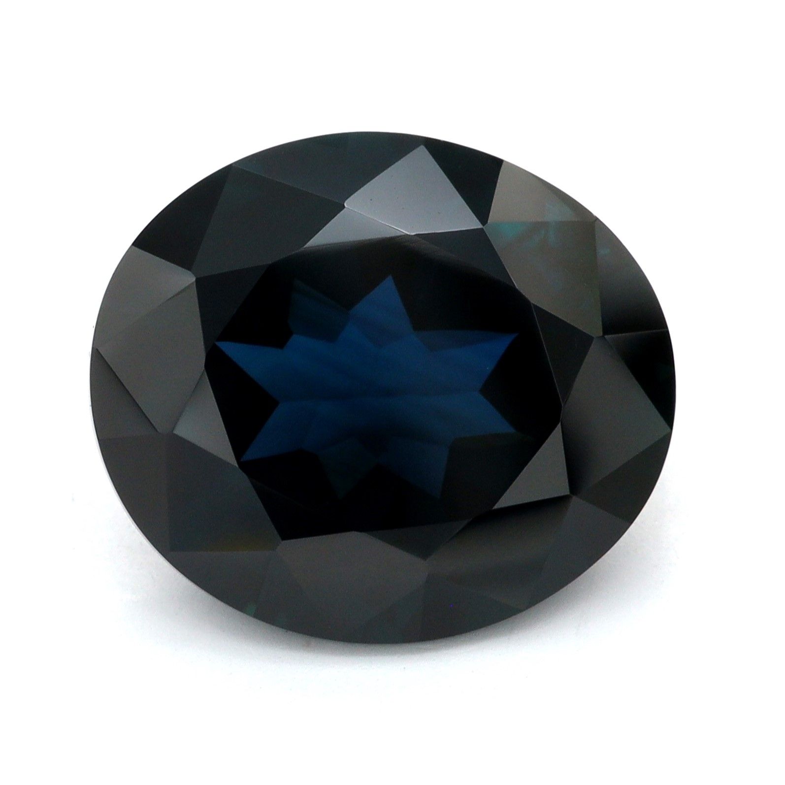 SAPPHIRE FACETED 5.35ct BLACK EC AUSTRALIA HEATED
