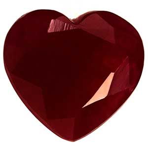 Rubin 1,20 ct, czerwony, szlif serce