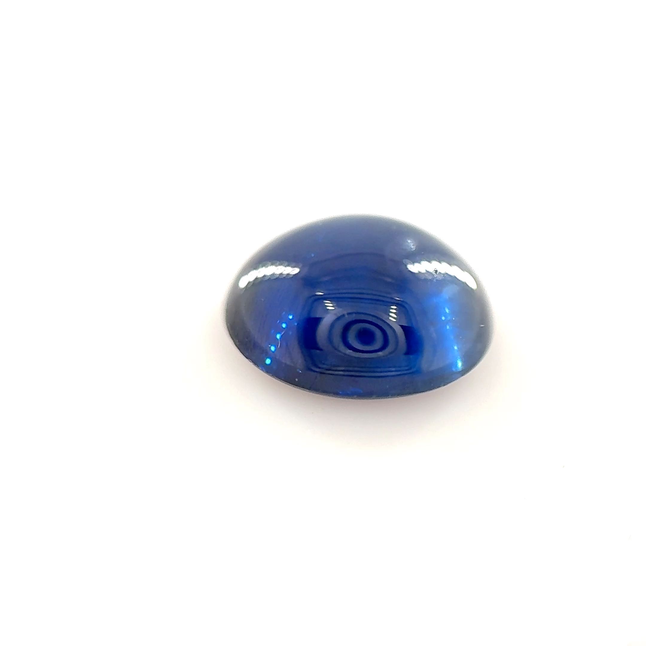 Szafir 2,12 ct, niebieski, kaboszon
