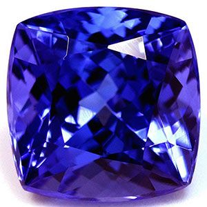 Tanzanit 5,26 ct, niebieski, szlif cushion