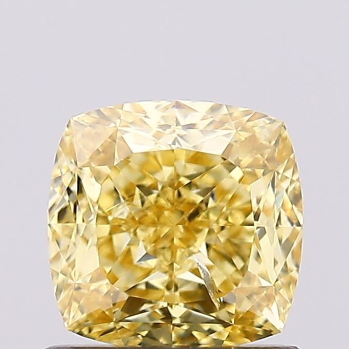 1.02 CT Fancy Vivid Yellow CUSHION MODIFIED