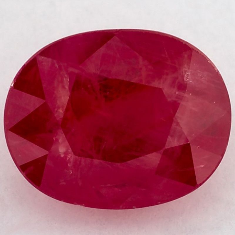 Rubin 3,01 ct, czerwony, szlif owalny