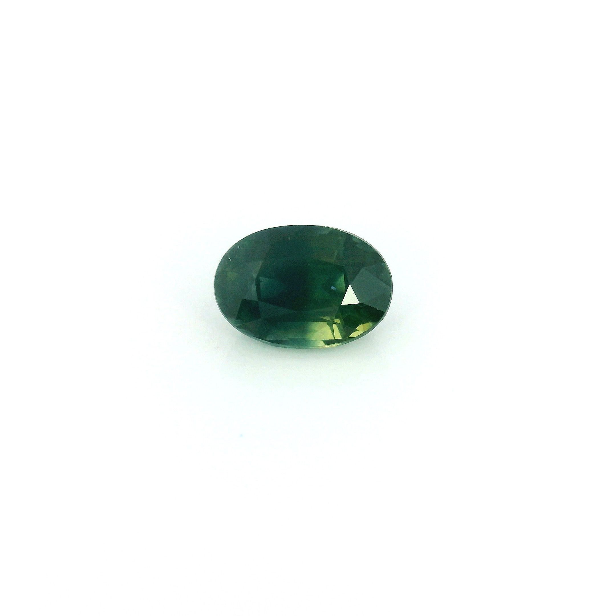 Szafir 1,21 ct, zielony, szlif owalny