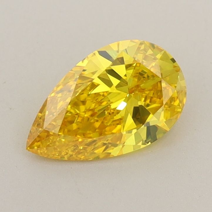 0.71 CT Fancy Vivid Yellow PEAR