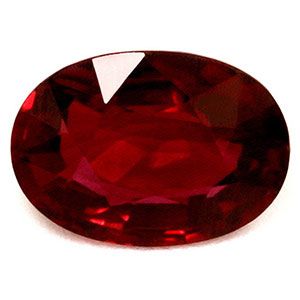 Rubin 1,10 ct, czerwony, szlif owalny