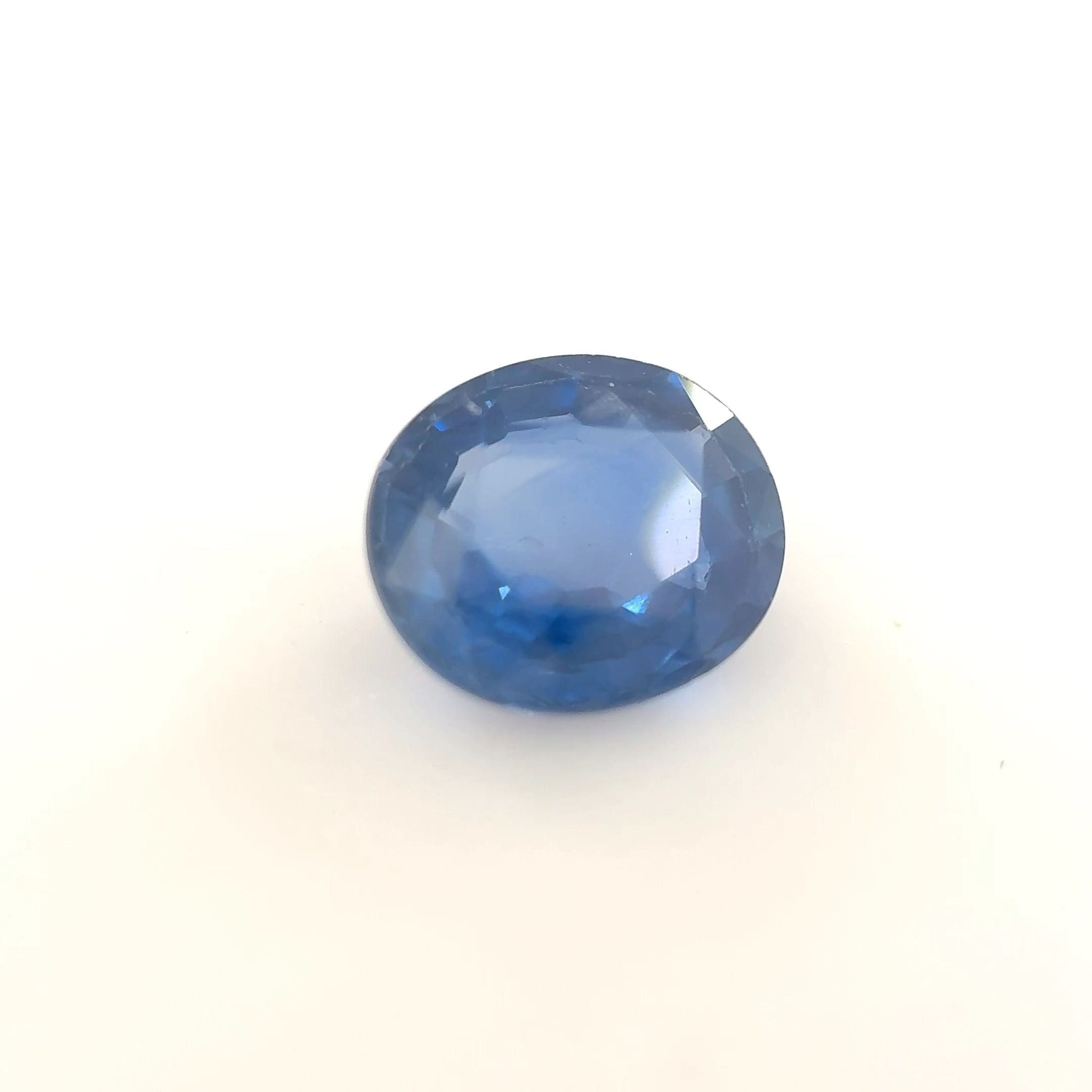 Szafir 1,45 ct, niebieski, szlif owalny