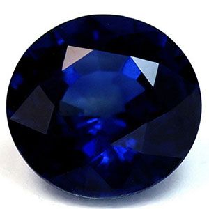 Szafir 1,47 ct, niebieski, szlif okrągły