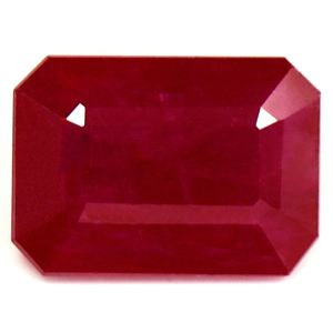 Rubin 1,11 ct, czerwony, szlif szmaragdowy