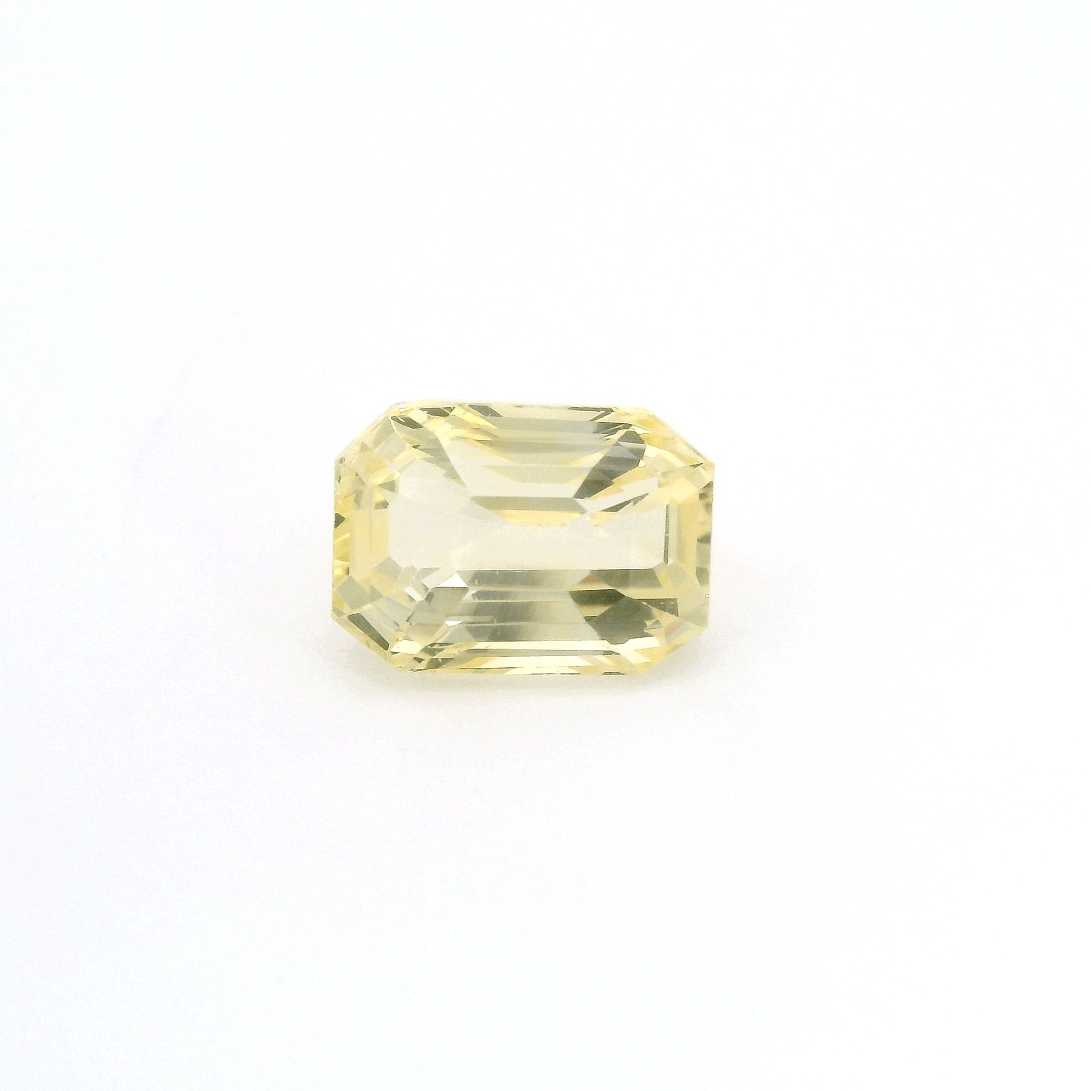 Szafir 8,23 ct, żółty, szlif ośmiokątny