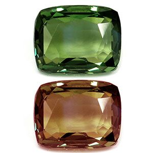 Aleksandryt 1,27 ct, zielony, szlif cushion