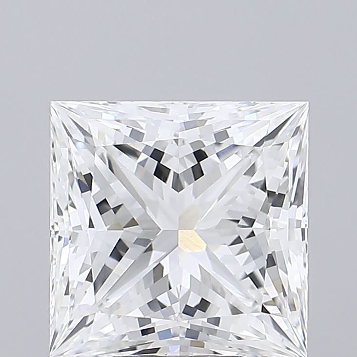 7.08 carat e VVS2 EX Cut IGI princess diamond