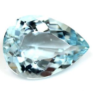 Akwamaryn 2,61 ct, niebieski, szlif gruszka