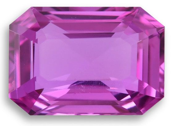 Szafir 2,64 ct, różowy, szlif szmaragdowy