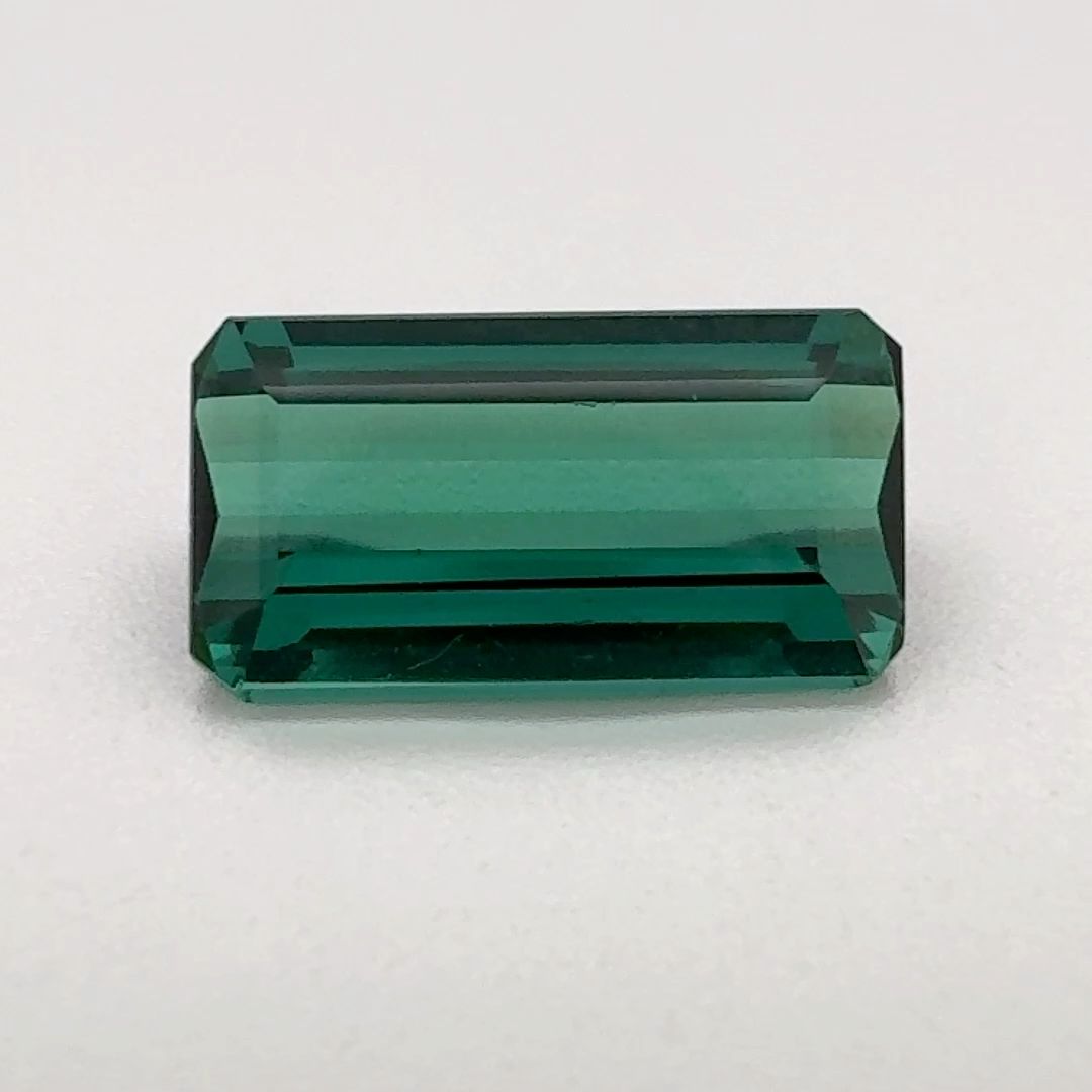 TOURMALINE STEP 1.725ct GREEN Vivid Blueish Green EC BRAZIL NONE