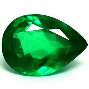 Szmaragd 1,10 ct, zielony, szlif gruszka