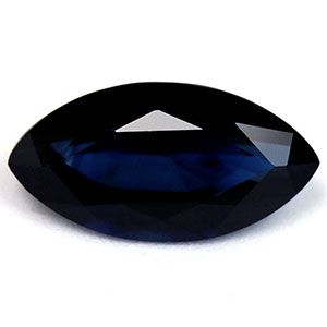 Szafir 1,76 ct, niebieski, szlif markiza