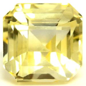 Szafir 2,13 ct, żółty, szlif szmaragdowy