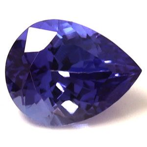 Tanzanit 2,44 ct, niebieski, szlif gruszka
