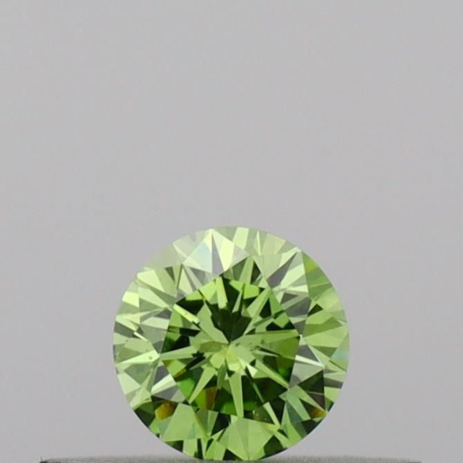 0.19 CT Fancy Vivid Green ROUND