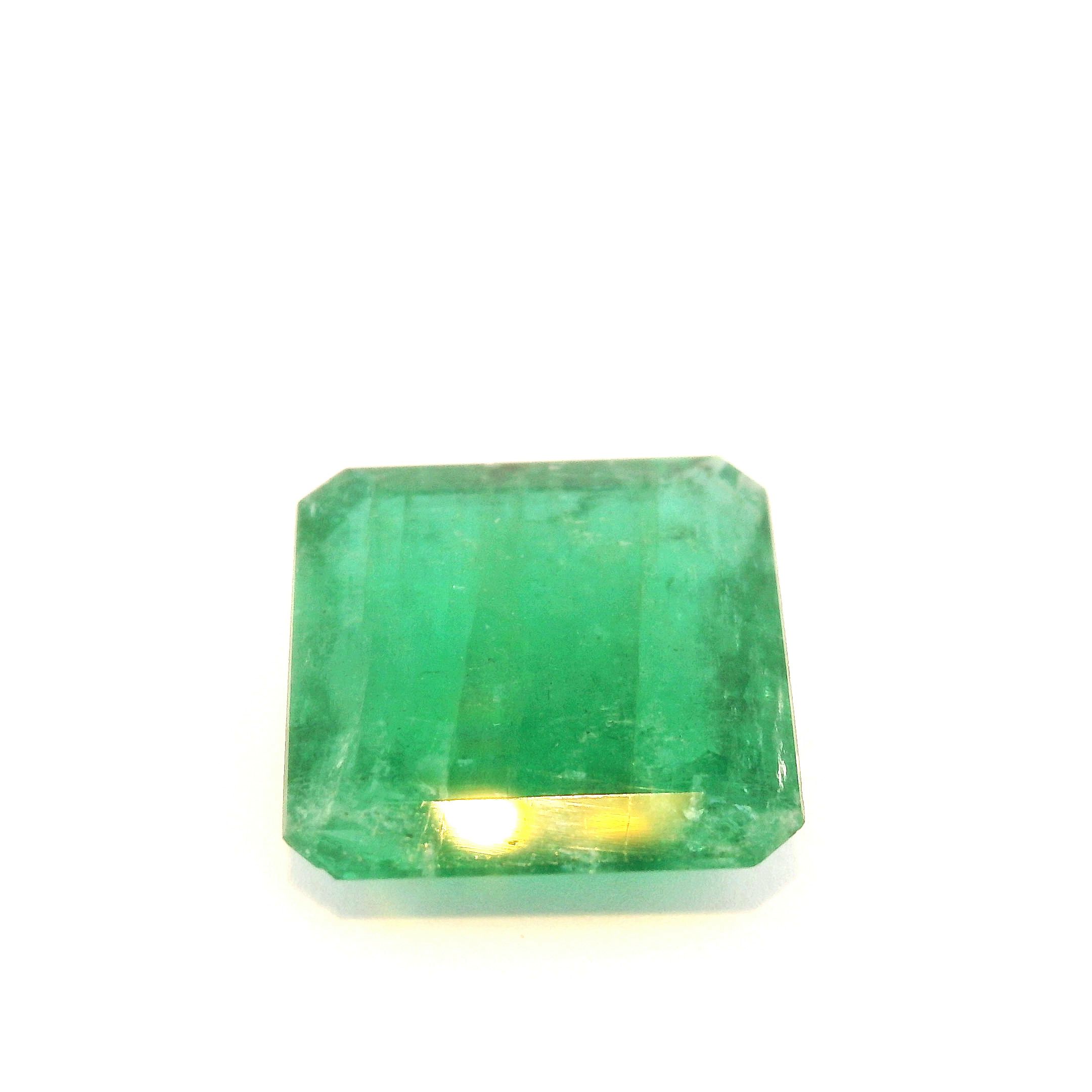 Szmaragd 5,56 ct, zielony, szlif ośmiokątny