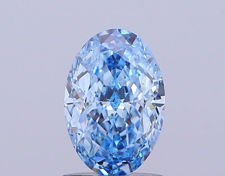0.94 CT Fancy Vivid Blue OVAL